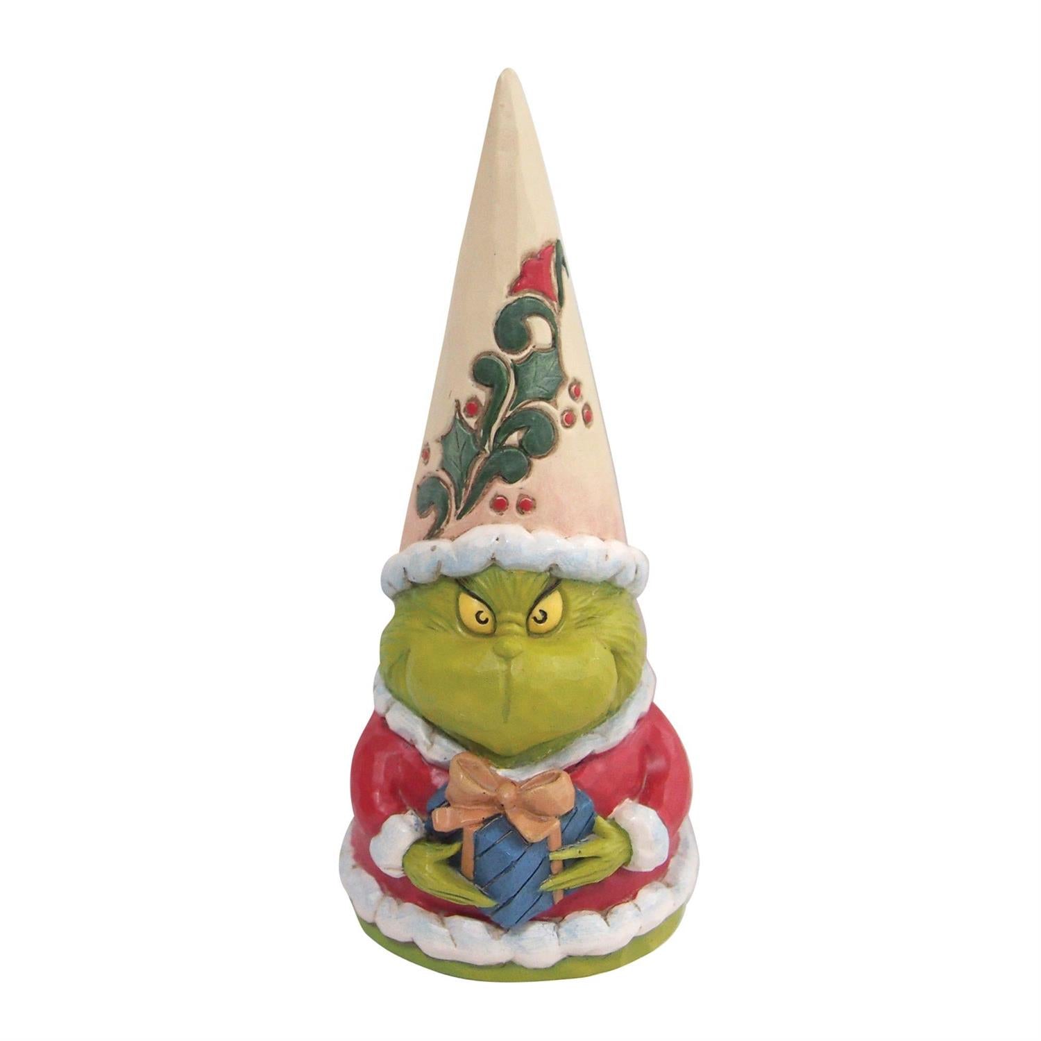 Grinch Gnome Holding Present - by Jim Shore image 0