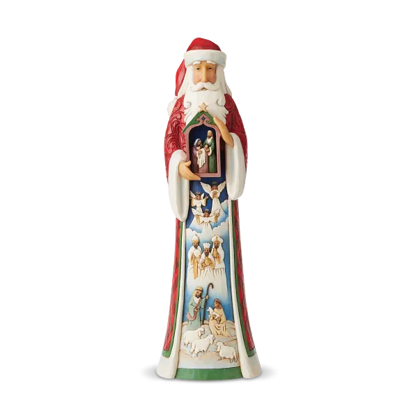 Figurine Tall Santa Holding S