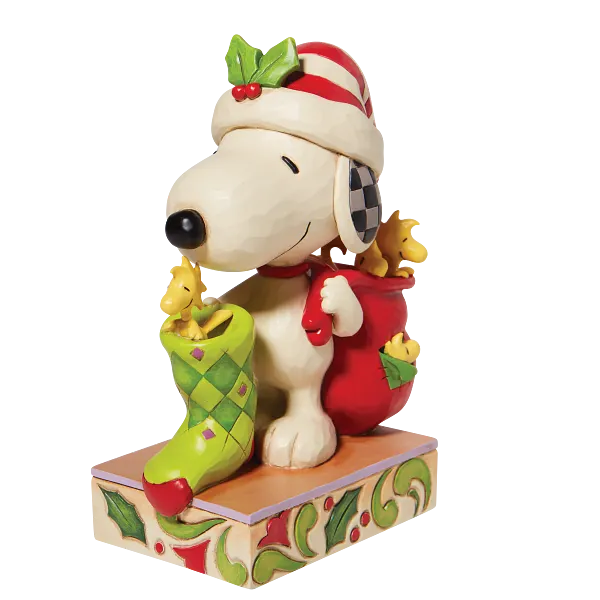 Snoopy With Stocking And Wo