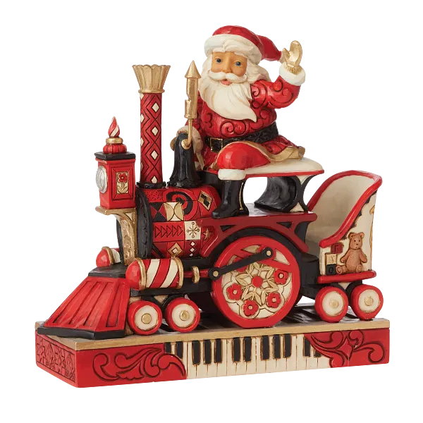 Fao Santa Riding Train Figur