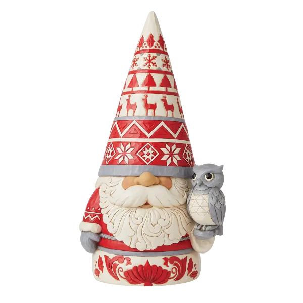 Large Gnome With Owl