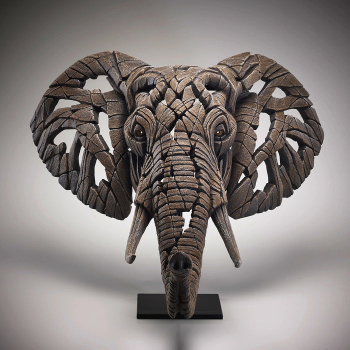 Edges Elephant Bust With Stand