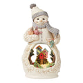 Figurine Woodland Snowman LED Op