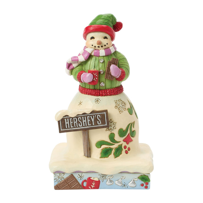 Snowman Eating Hershey Bar