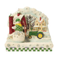 John Deere Snowman With Scene