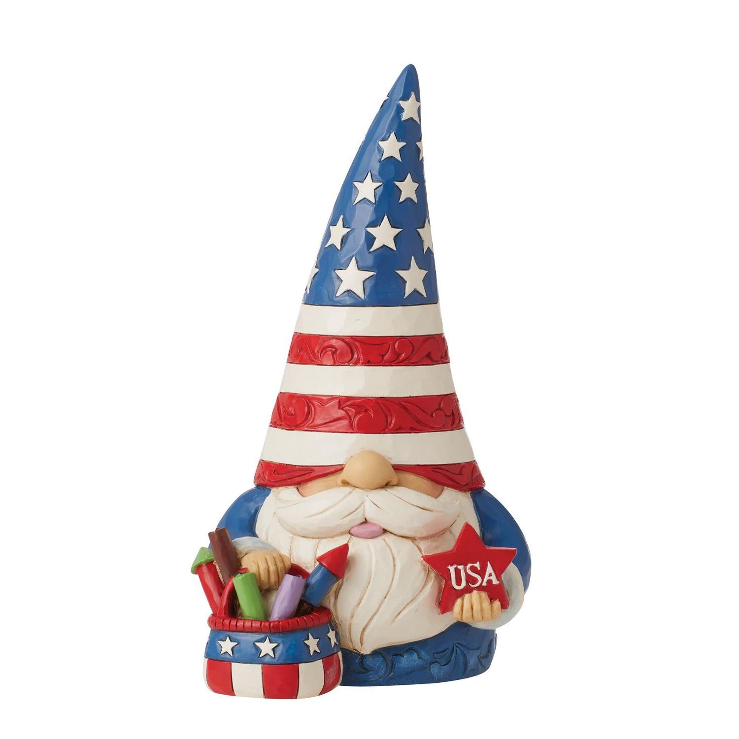 Patriotic Gnome Fireworks Fig- by Jim Shore image 0