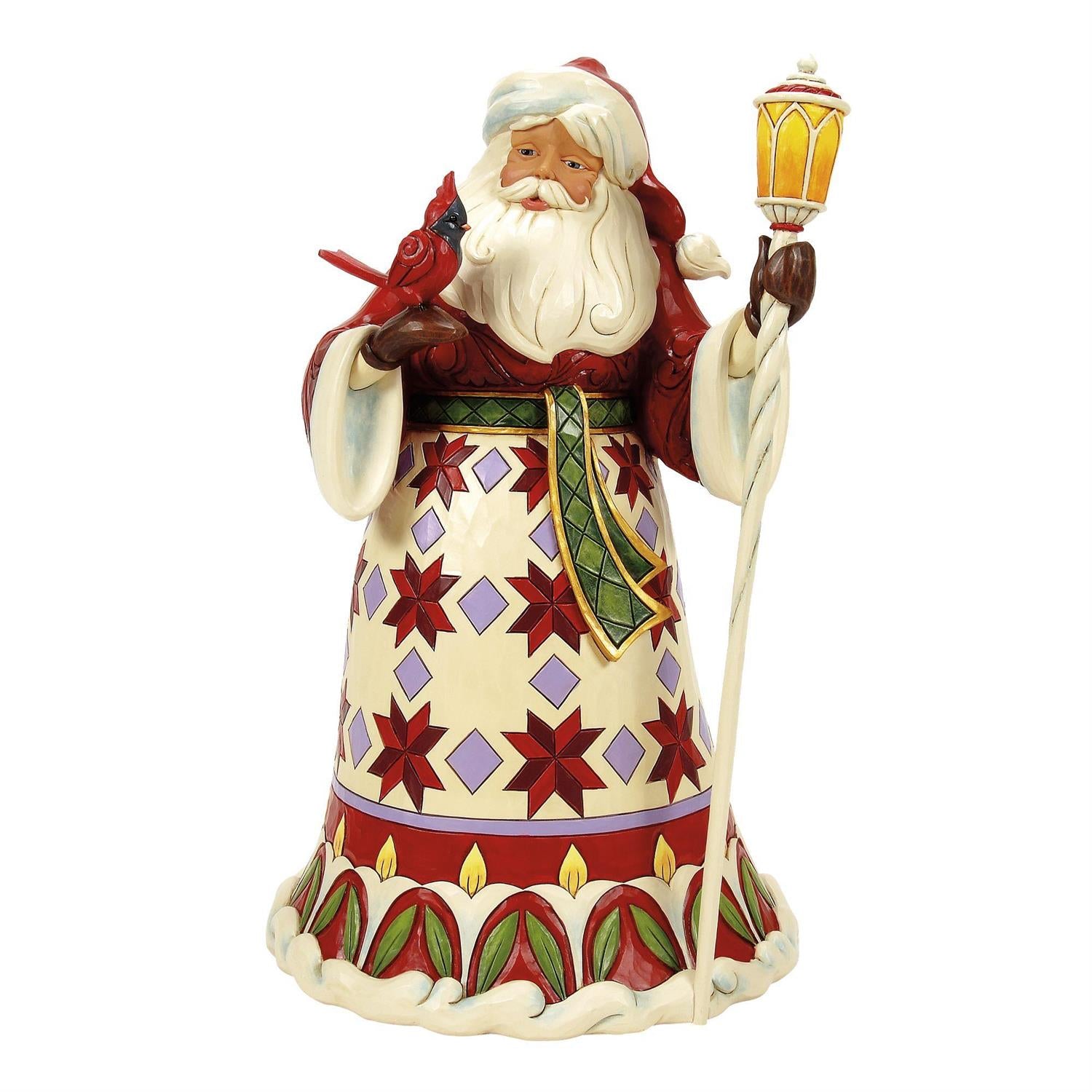 Santa Cardinal on Hand Figure - by Jim Shore image 0