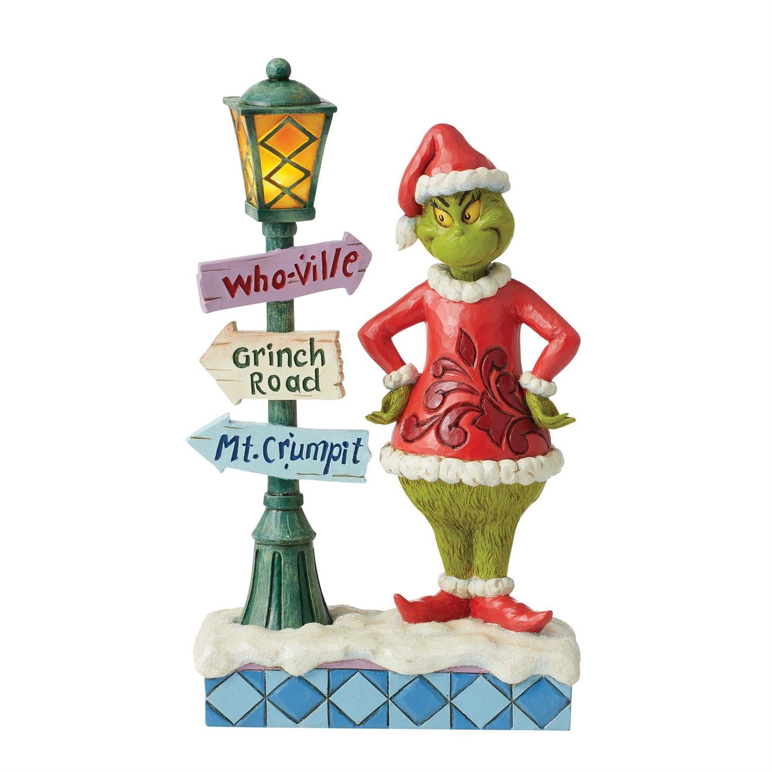 Grinch by Lit Lamppost - by Jim Shore image 0
