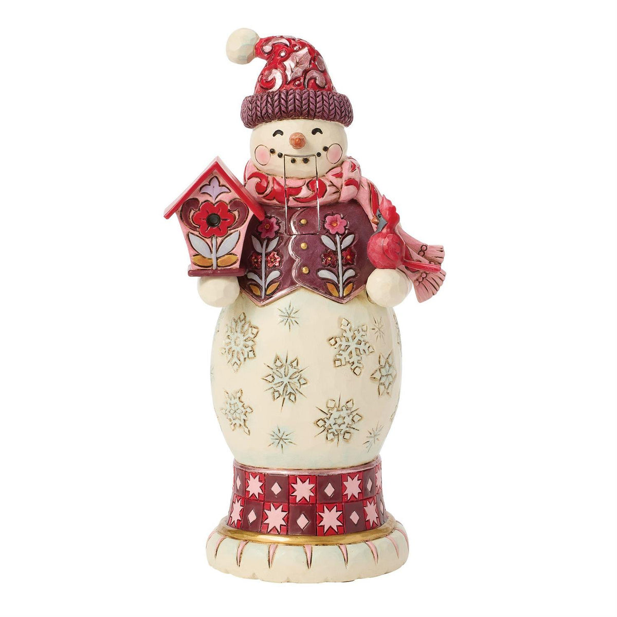 Holiday Harmony  Nutcracker Snowman With Birdhouse