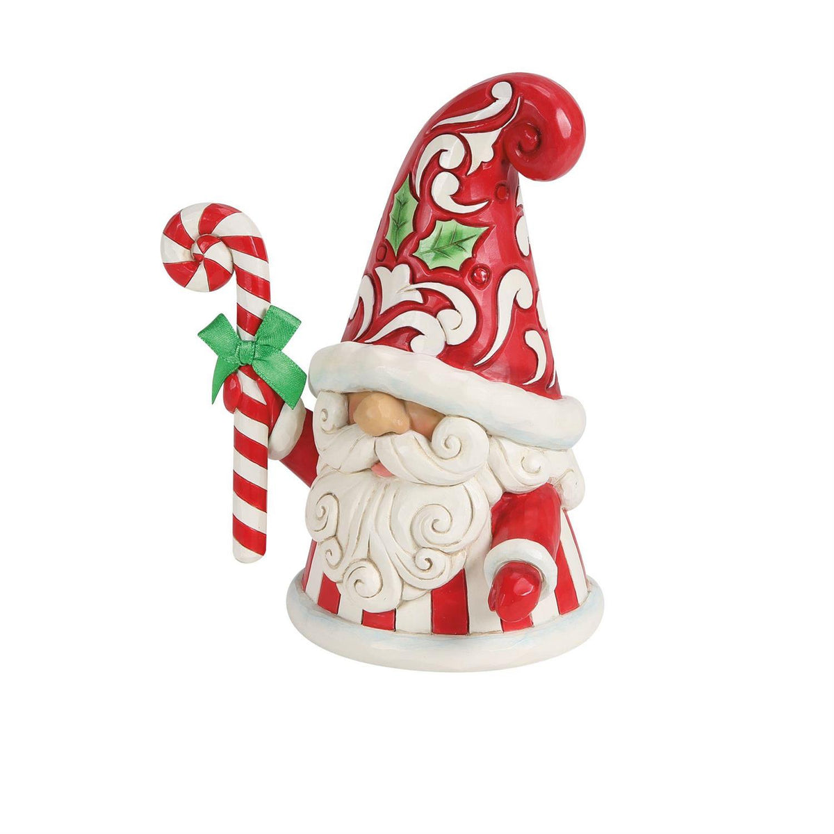 Swirls and Twirls Gnome with Large Candy Cane